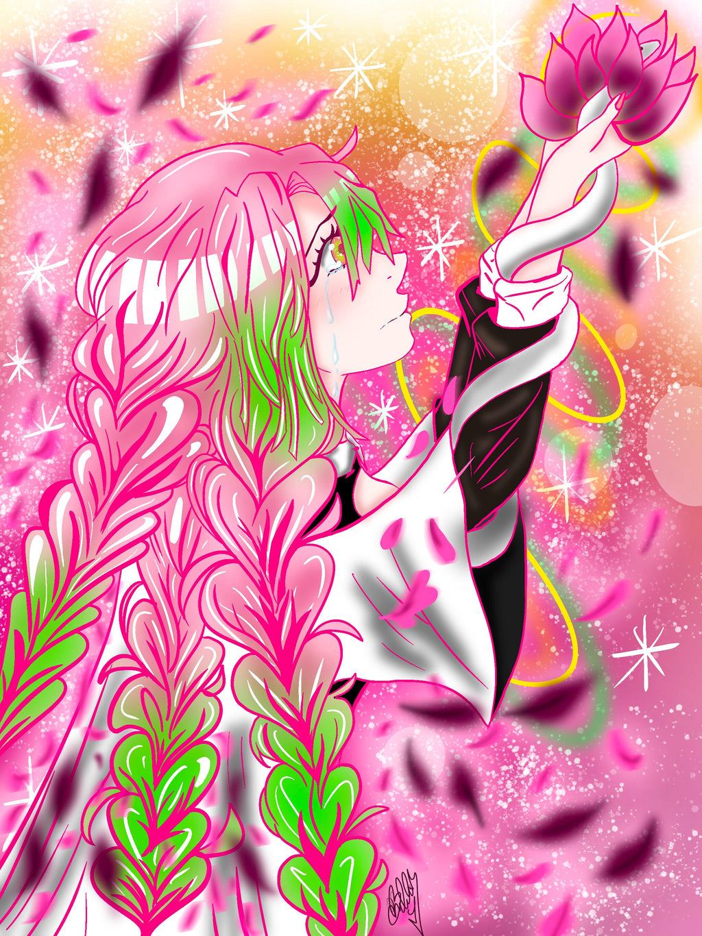 Demon Slayer Mitsuri Fanart Print