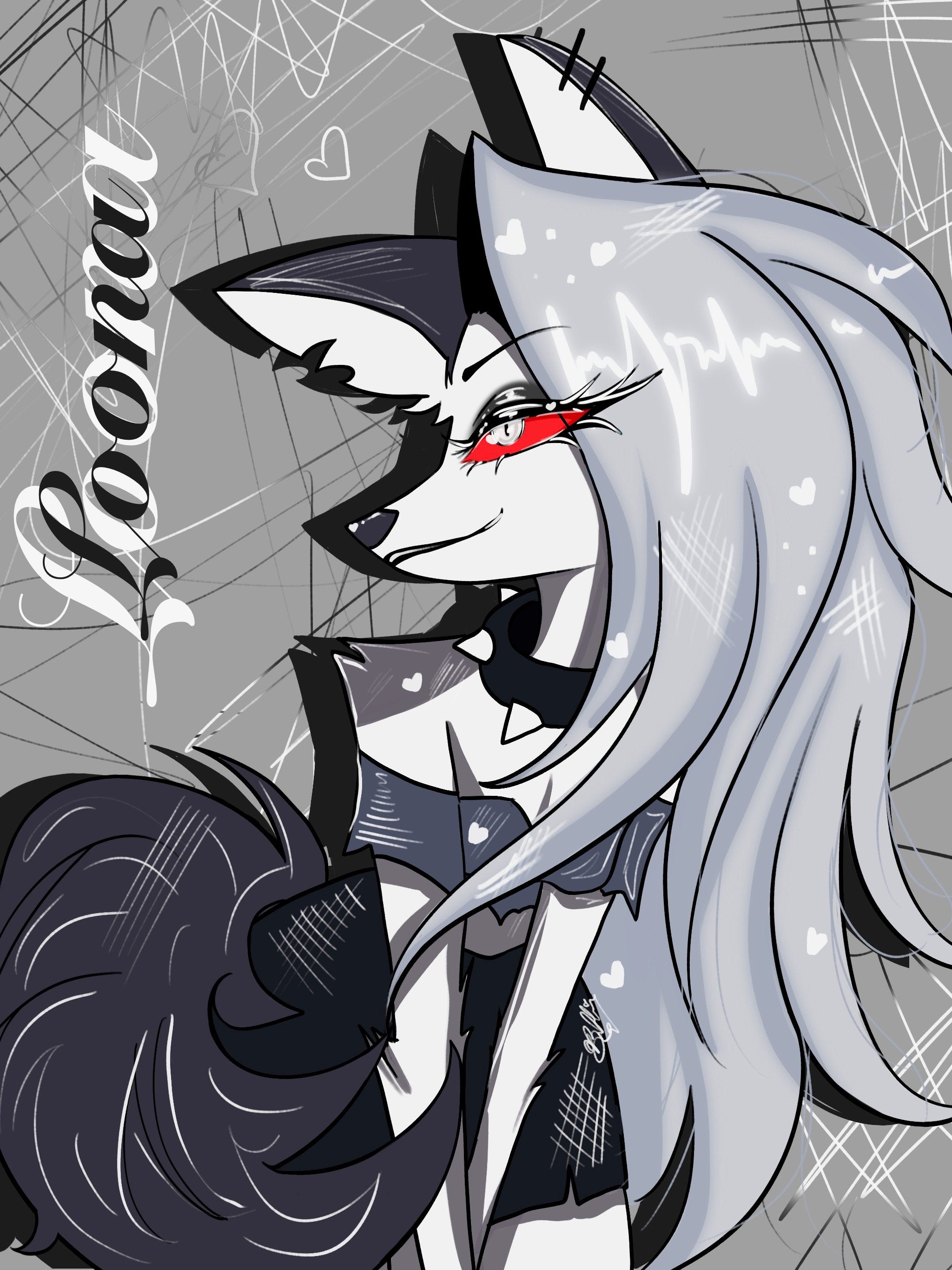 Helluva Boss Loona Fanart Print
