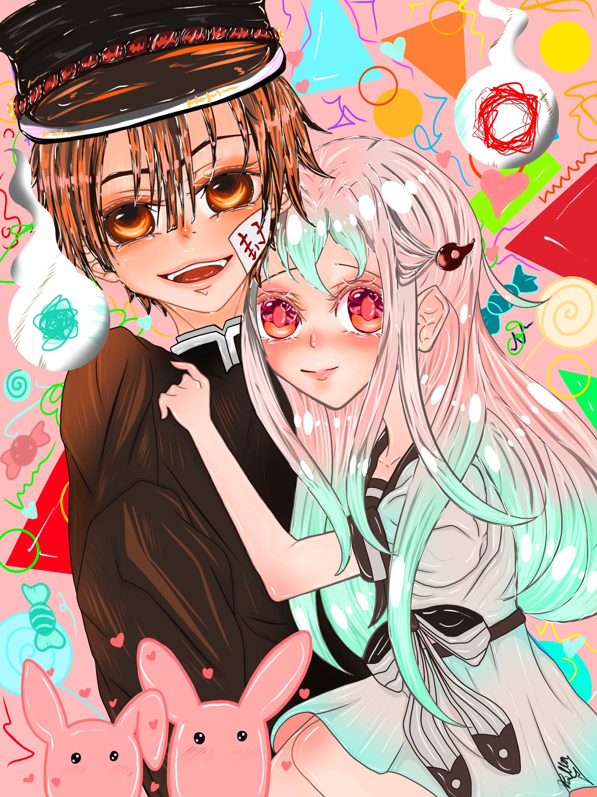 Toilet-Bound Hanako-Kun Hanako and Yashiro Fanart Print