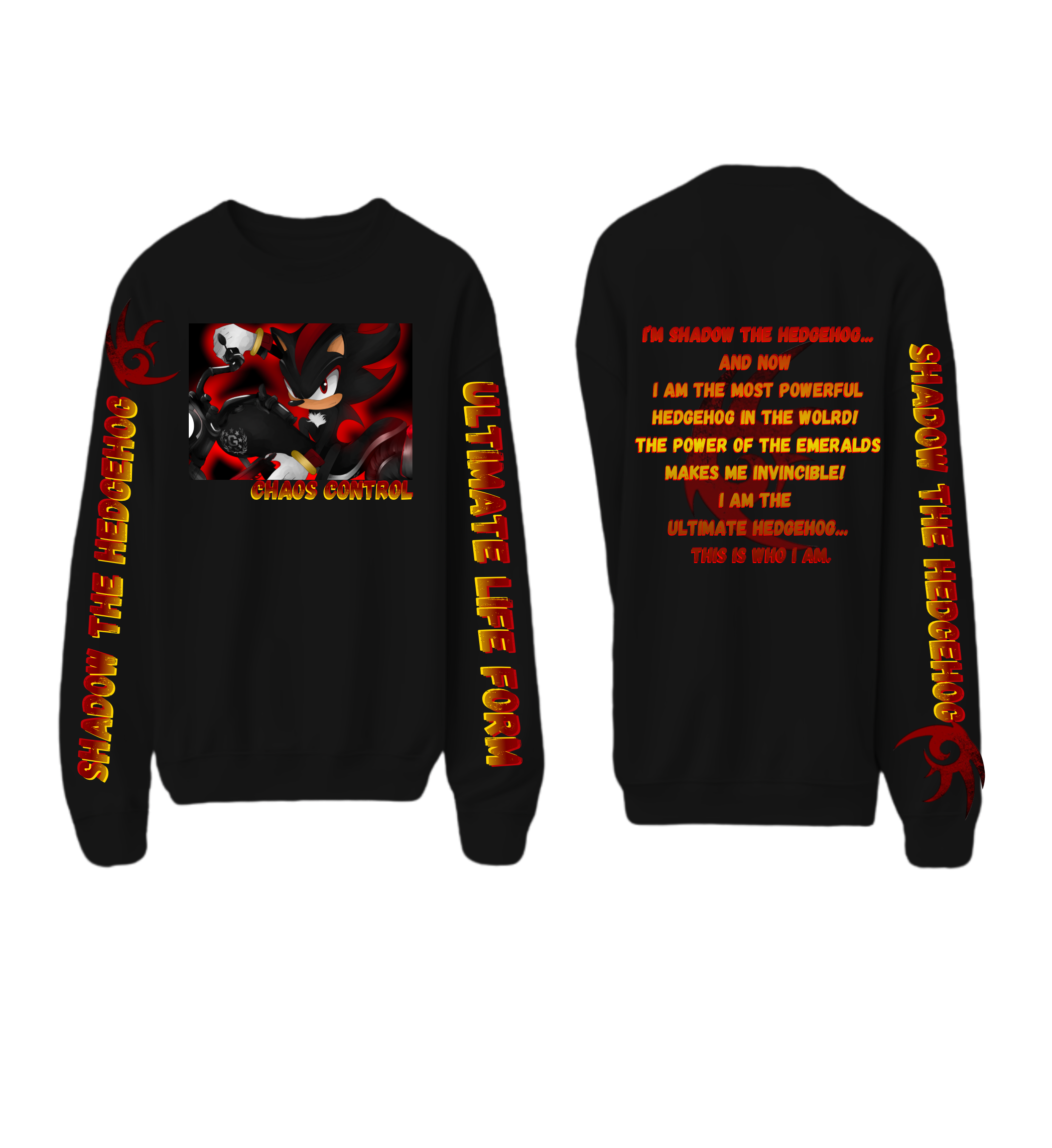 Natsume Artz Shadow the Hedgehog Sweatshirt