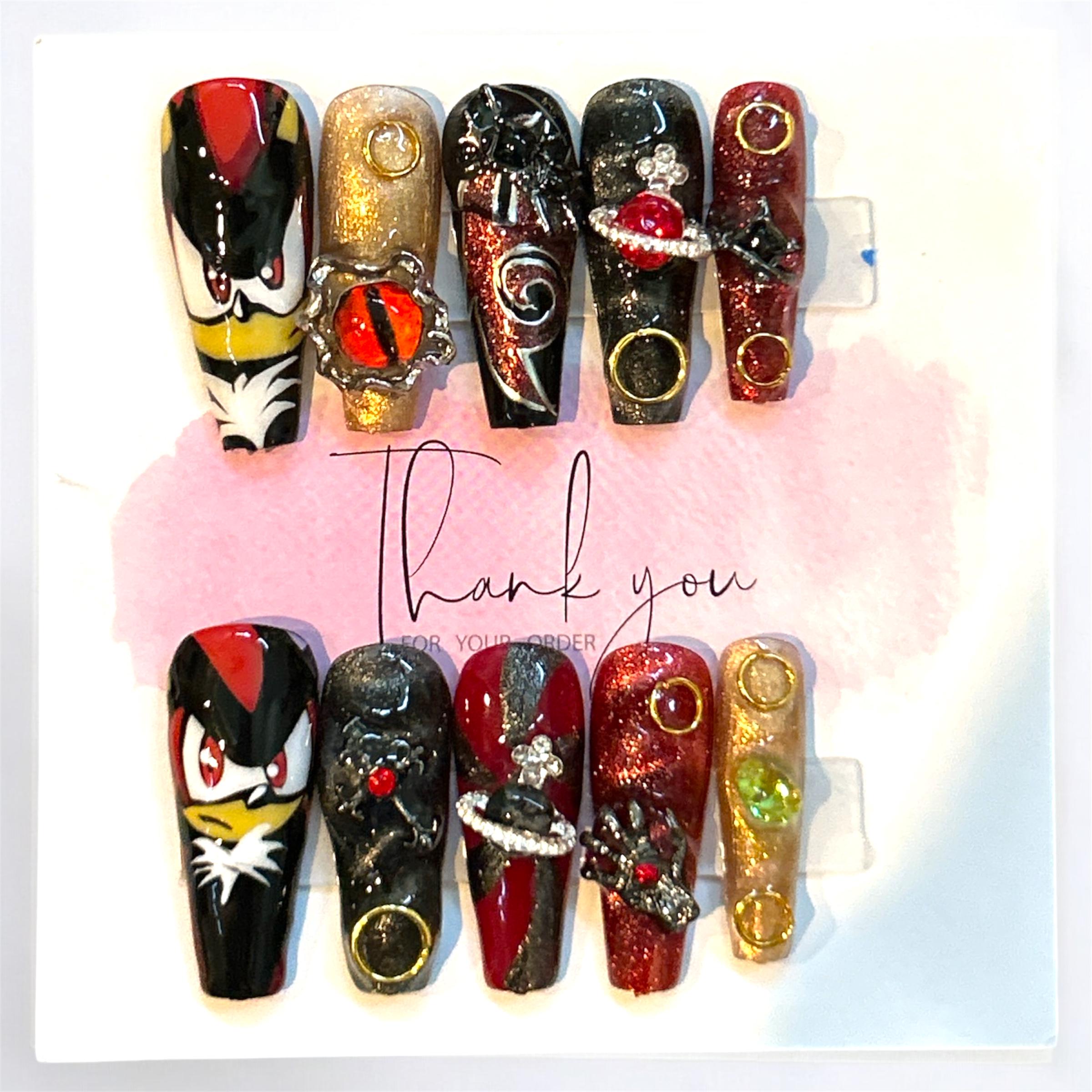Custom Press-On Nail Commissions: Your Design on Reusable Nails