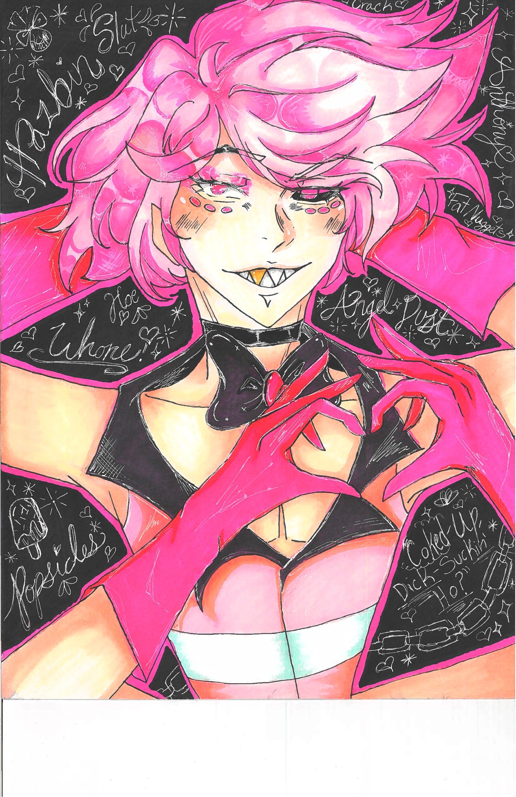 Hazbin Hotel Human Angel Dust Fanart Print