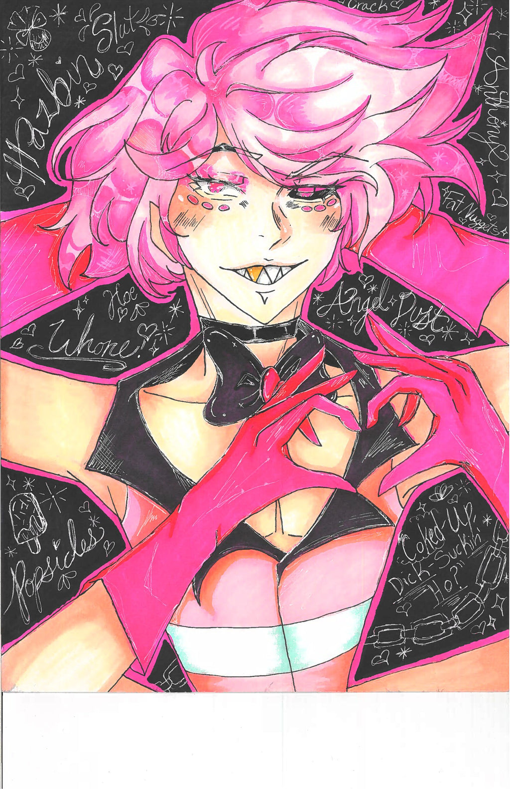 Hazbin Hotel Human Angel Dust Fanart Print