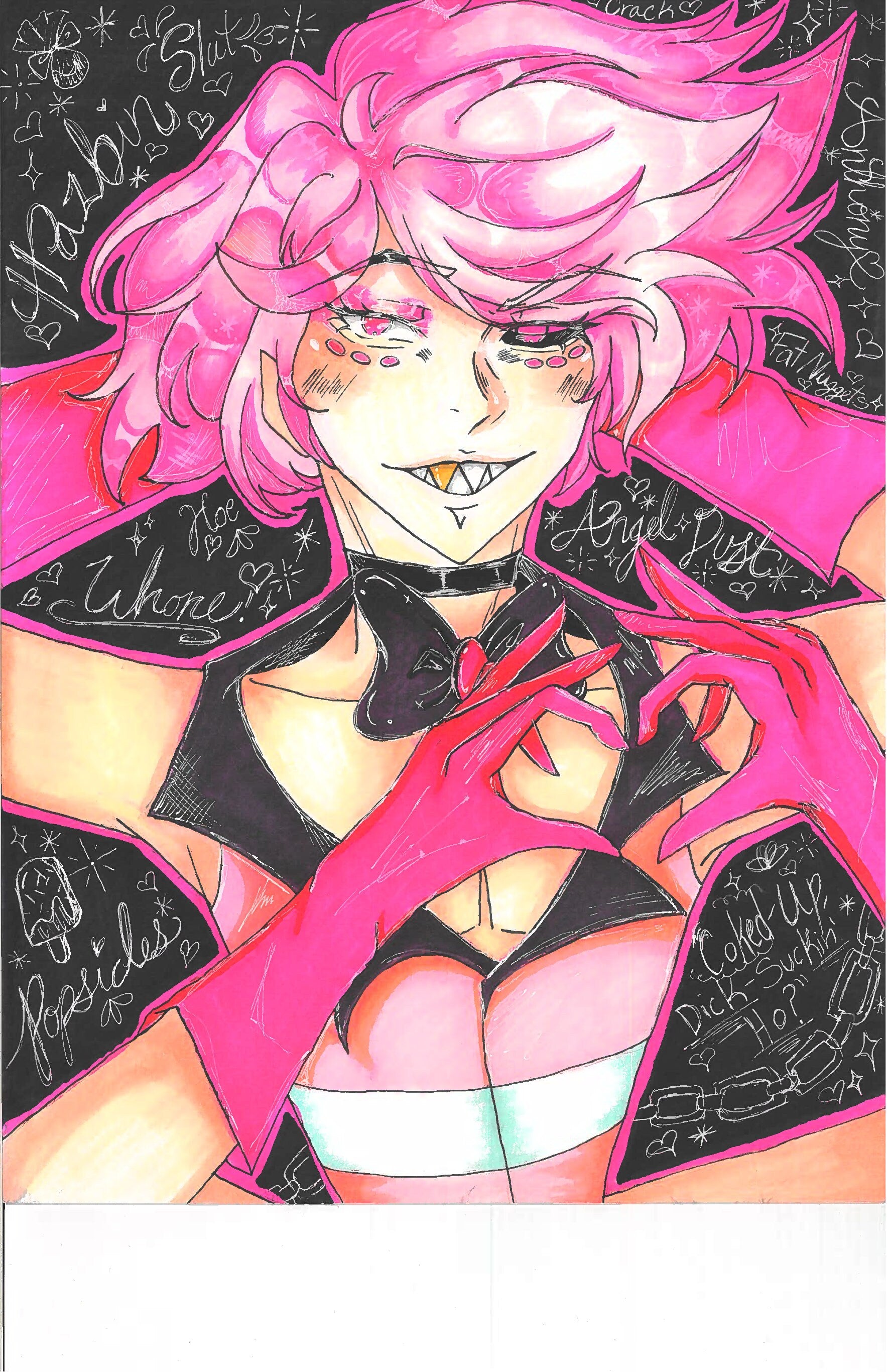 Hazbin Hotel Human Angel Dust Fanart Print